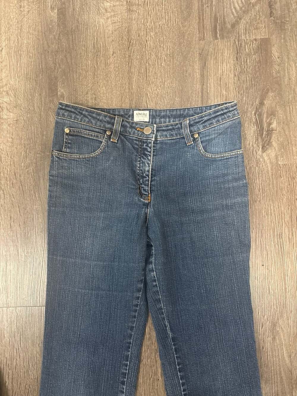 Armani Collezioni Women's Vintage Medium Wash Flare Bootcut Size 6 Denim Jeans - Picture 2 of 9
